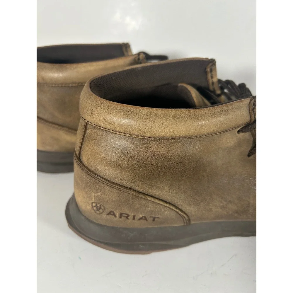 Ariat Spitfire Mens Brown Leather Chukka Moc Toe Boots 10021723 Size 13 D
